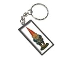 Garden Gnome Keychain Key Chain Ring