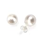 Olive n Figs Sterling Silver and Genuine Swarovski Crystal Pearl Stud Earring - White (8mm)