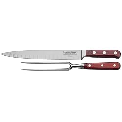 LamsonSharp Silver Forged 2-Piece Kullenschliff Carver Knife Set