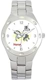 Horse - Chinese Symbol - WATCHBUDDY® DELUXE STAINLESS STEEL WATCH - Small Size (Children's: Boy's & Girl's Size)