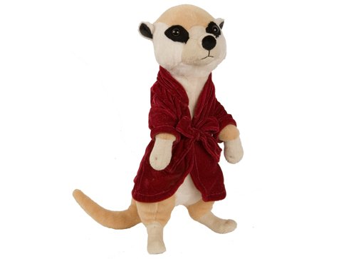 GIANT 2 FT SOFT TOY MEERKAT WITH SMOKING JACKET