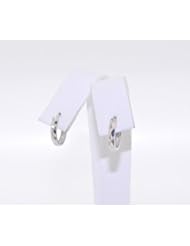 14K White Gold 12mm Hoop Earrings