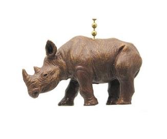 African Safari Rhino Rhinoceros Light Pull