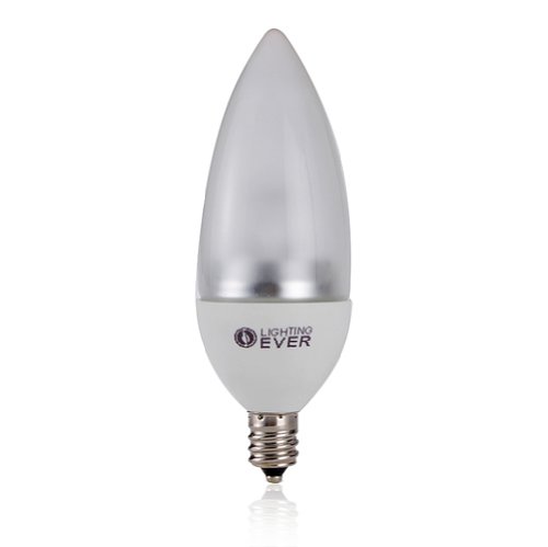 Lighting EVER 2 Watt CREE LED Candle Light, Candelabra Bulbs, E12 Candelabra Base, Chandeliers, Wall Lights