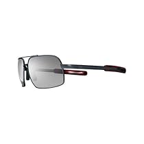 Nike Guard Rail Sunglasses - Matte Black with Red Acetate Tip Frame w/ Grey Lens - EV0382-060