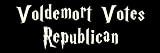 Voldemort Votes Republican Bumper Sticker Decal