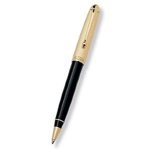 Aurora GOLD PLATED CAP BLACK BARREL BALLPOINT