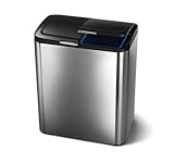 simplehuman flip lid recycler - 30L brushed stainless steel