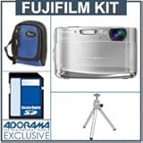 Fujifilm FinePix Z70 Digital Camera Kit,- Silver - with 4GB SD 
Memory Card, Camera Case , Table Top Tripod,
