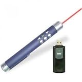 August Wireless Remote Control Presentation Laser Pointer - USB Stick Receiver with 512MB Memory