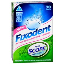 (3 pack) Fixodent Denture Cleanser Plus Scope Ingredients Tablets, 78-Count