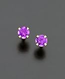 Children's 14k Gold Amethyst Earrings