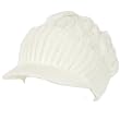 New Chunky Cable Knit Skull Newsboy Cabby Hat Cap Ivory Medium Large