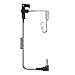 The Ear Phone Connection Fox Listen Only Earpiece - 6 inch Coil Cable - 3.5mm Audio Right Angle Plug,black