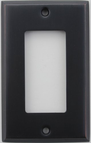 Classic Accents Stamped Steel Oil Rubbed Bronze One Gang GFI/Rocker Opening Wall Plate