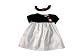 Minibasix Girl Black Velvet & White Satin Christmas Dress Set