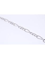 14k White Gold Fancy Chain Bracelet