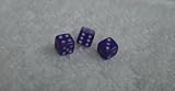 Three Rare Vintage Mini Minis Purple Opaque French Bakelite Dice