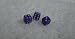 Three Rare Vintage Mini Minis Purple Opaque French Bakelite Dice