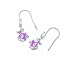 Punky Fish Sterling Silver E2686P Pink Enamel Punky Fish Drop Hook Earrings