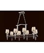Metropolitan Storyboard N6925-77 Linear (23"H x 44"W) Pool Table 8 Light 480 watt Pendant in Chrome