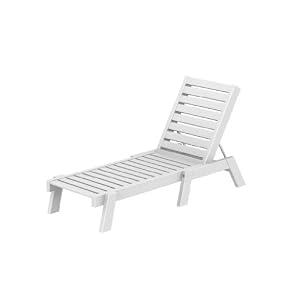 Recycled Plastic Captain Chaise Lounge by Polywood Frame Color: White by