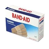 Band-Aid Johnson & Johnson Band-Aid, Sheer, Comfort-Flex, 3/4 in. x 3 in., 100-Count Boxes (Pack of 4)