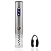 LP Electric Wine Bottle Opener with Removable Free Foil Cutter Wine Foil Pourer and Stopper , silver Grey