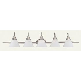 Sterling - 5 Light Bathroom Lighting Vanity Fixture - Brushed Nickel - B1922 by Livex Lighting