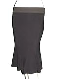 BLUMARINE A Line Elastic Ruffle Skirt in Black
