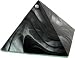 6 Black Art Glass Wishing Pyramid-bb