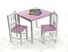 Lipper International 513PK Child's Table and 2-Chair Set, Pink and White