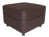 Square Vinyl Quilt Top Ottoman in Multiple Colors