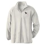 Men's Micro Fleece Poodle Black Half Zip