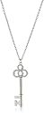 Disney Couture Cinderella Platinum Plated Key Pendant with Pave Quote