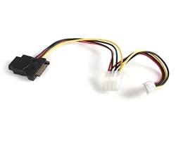StarTech.com LP4 to SATA Power Cable Adapter with Floppy Power (LP4SATAFMD)