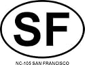 SAN FRANCISCO Oval Bumper Sticker