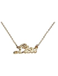 Name Necklaces Lisa - Personalized Necklace Gold Plated 18K, Belcher Chain, 2mm Thick