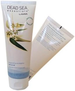 Premium Dead Sea Salt Body Scrub, Removes Body &amp; Hand Impurities / Natrual Exfoliating Eucalyptus Scrub Leaves Skin Feeling Smooth &amp; Soft / Best Treatment for Eczema &amp; Psoriasis Remedies / 7.5 Oz.