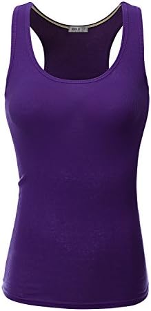 Doublju Women Topless Slim Fit Beaded Top Hudson DARKPURPLE Top,L