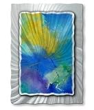 33x24 Pol Ledent watercolor oil paint metal wall art, modern home decor, metal wall sculpture, contemporary wall art