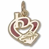 Minnesota Wild I Heart Wild Enameled Charm - 10KT Gold Jewelry
