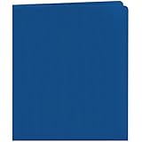 Smead Two-Pocket Heavyweight Folder, Up to 100 Sheets, Letter Size, Dark Blue, 25 per Box (87854)