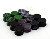 Set of 8 Pairs Stone Plugs - 5/8 Inch - 16mm