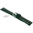 Green Watchband Waterproof Crocodile Grain Leather 24mm