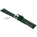 Green Watchband Waterproof Crocodile Grain Leather 24mm