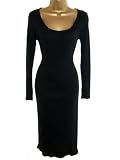 Black Ribbed Maxi Dress – Size 8 – £19.95 – Other Colours & Sizes Available