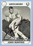 John Bunting, North Carolina Tarheels Autographed Card