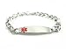 Pre Engraved - Penicillin Allergy Alert, Mens Medical Bracelet, Thick Curb Chain image 1