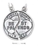 Sterling Silver Friendship/Best Friends Broken Medal Charm